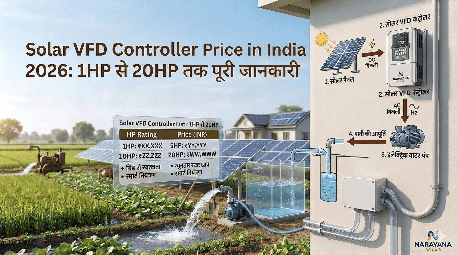 Solar VFD Controller Price in India 2026: 1HP से 20HP तक पूरी जानकारी