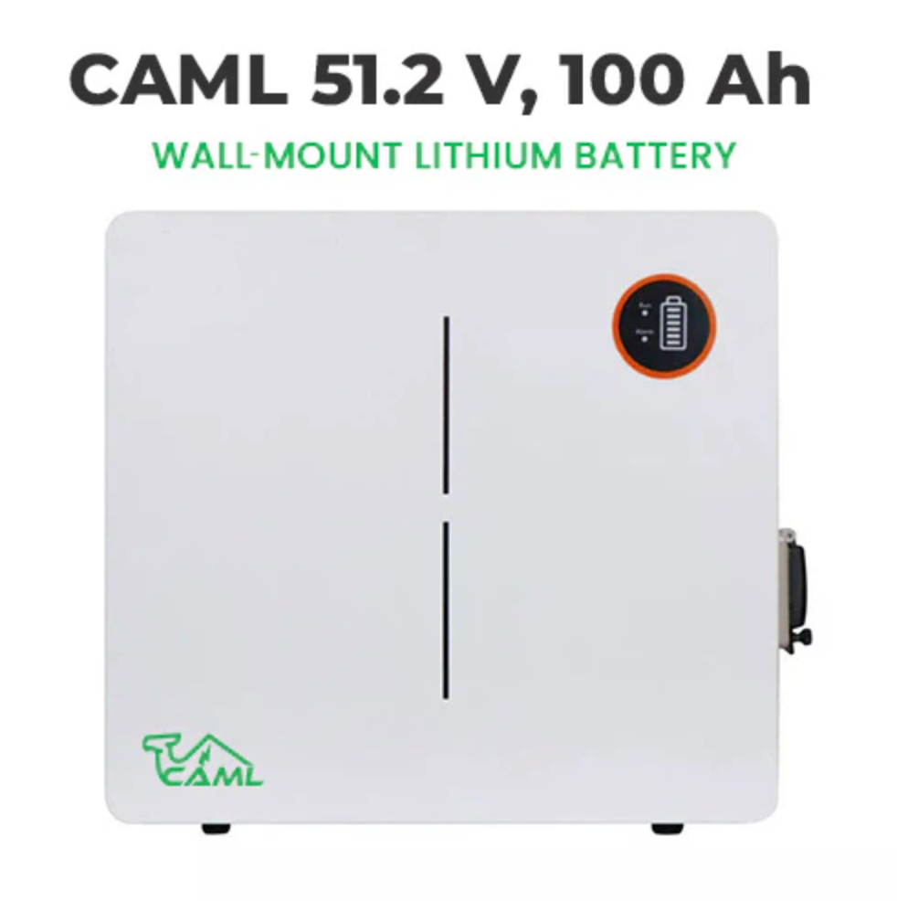 CAML 51.2 V 100 Ah, 5.12 kWh LiFePO4 Battery - Wall Mount