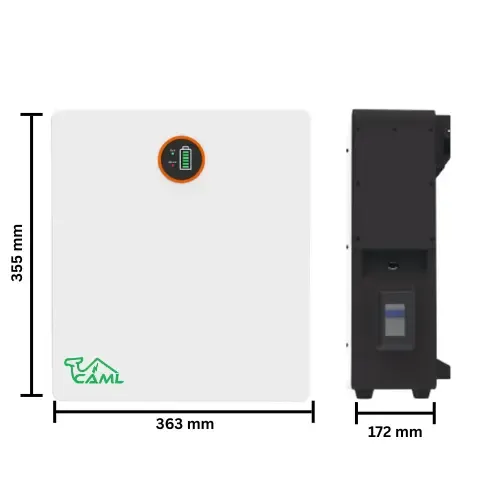CAML 25.6V 100Ah (2.56kWh) LiFePO4 Wall-Mount Lithium Battery