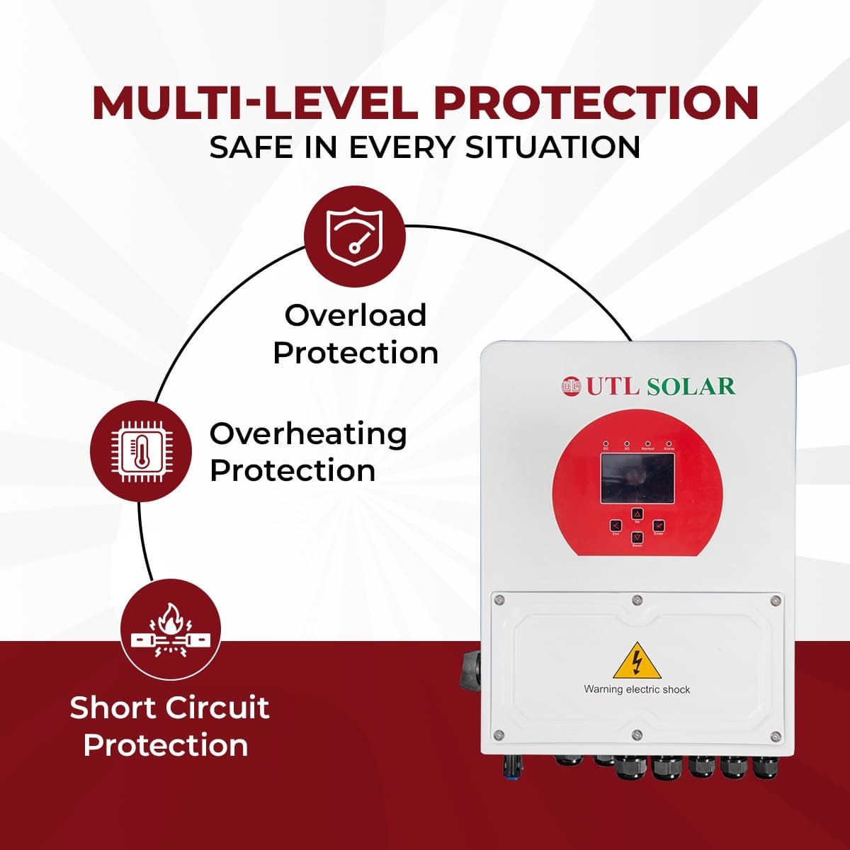 6 kVA High Frequency Single Phase Solar Hybrid Inverter (HYB-6K-GXLS2)