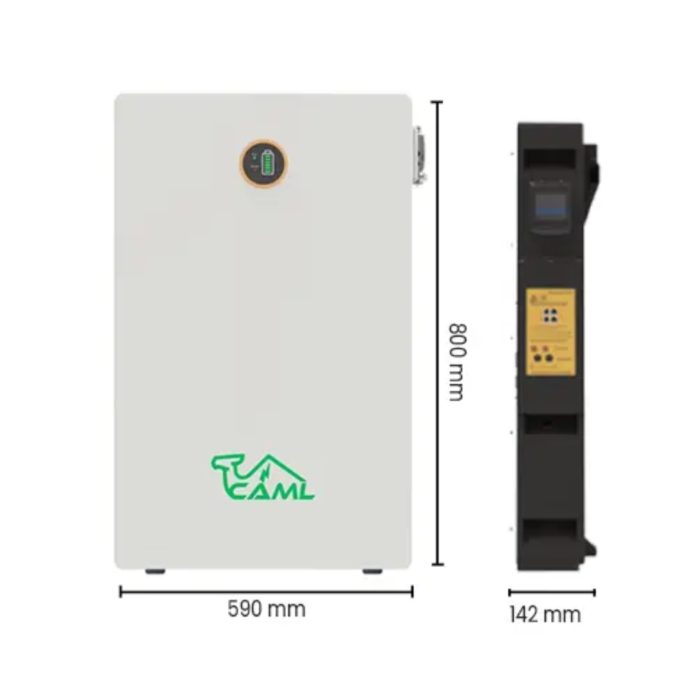 CAML 51.2V 200Ah (10.24kWh) LiFePO4 Battery – Wall Mount