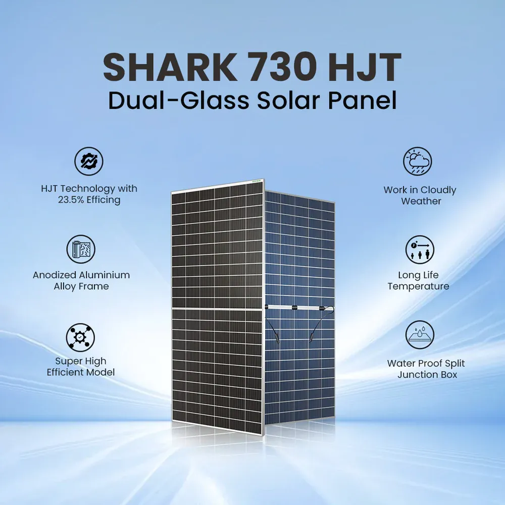 SHARK 730–750 Wp HJT Dual-Glass Solar Panel (Pack of 33)