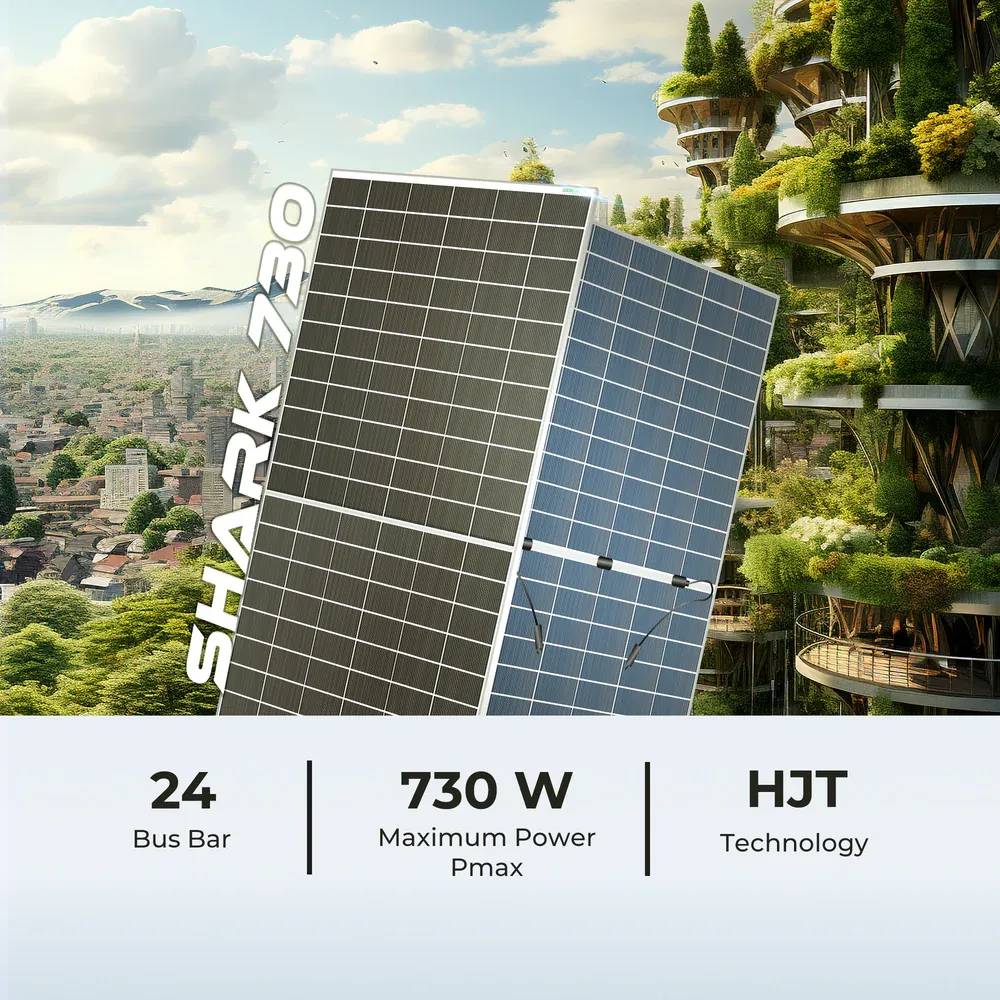 SHARK 730–750 Wp HJT Dual-Glass Solar Panel (Pack of 33)